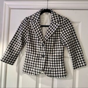 Charlotte Russe Blazer Adult Size Small Houndstooth 2 Button
